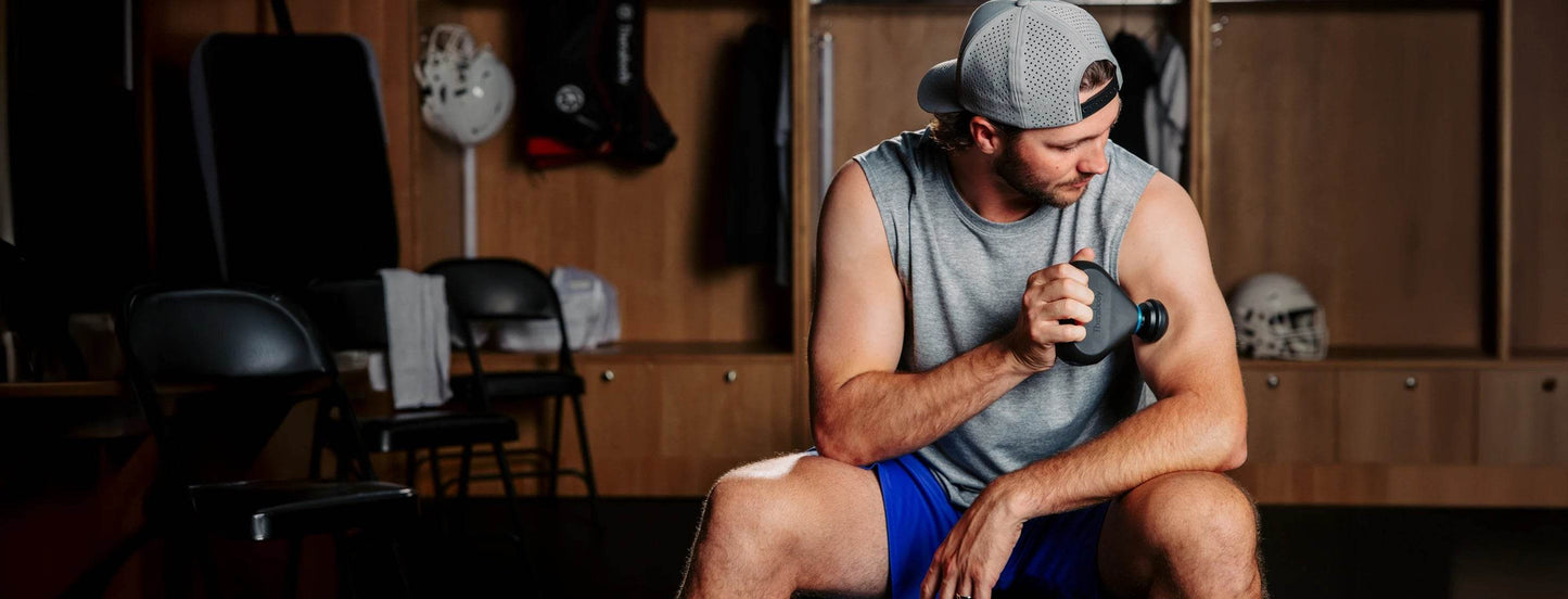 Video: Josh Allen using massage guns from Therabody